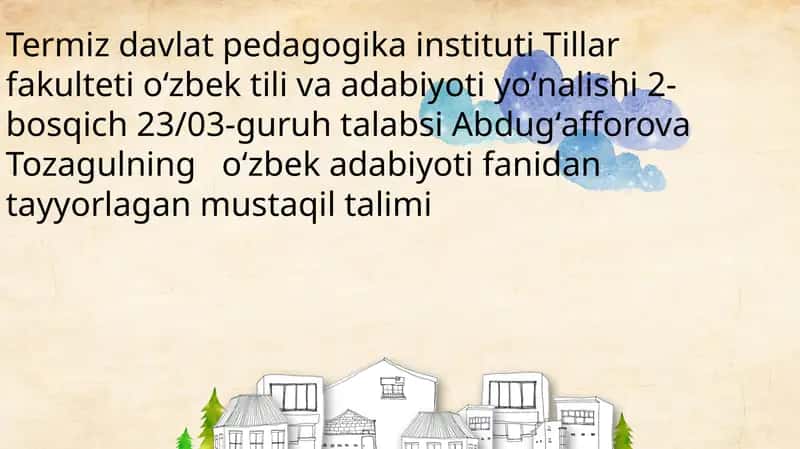 Ahmad Yassaviy va Ahmad Yugnakiy hayoti va ijodining manbalari 1