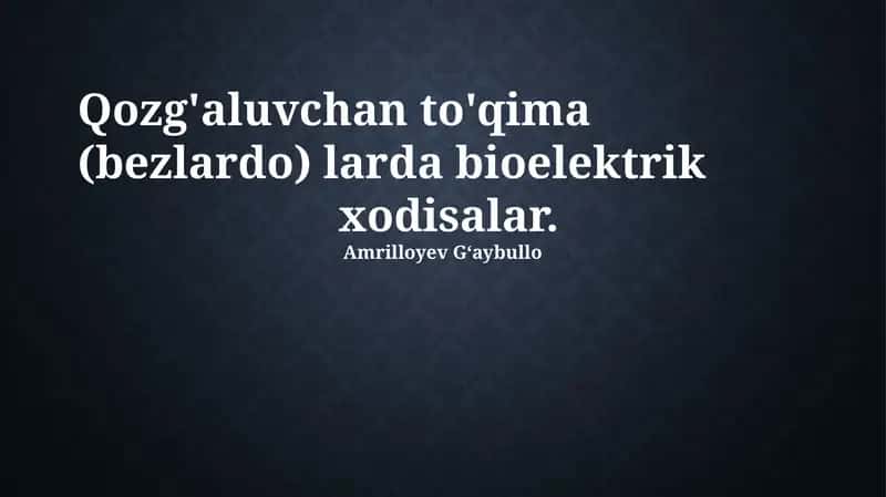 Qozg'aluvchan to'qima (bezlardo) 1