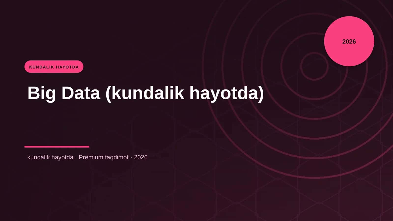 Big Data (kundalik hayotda) 1