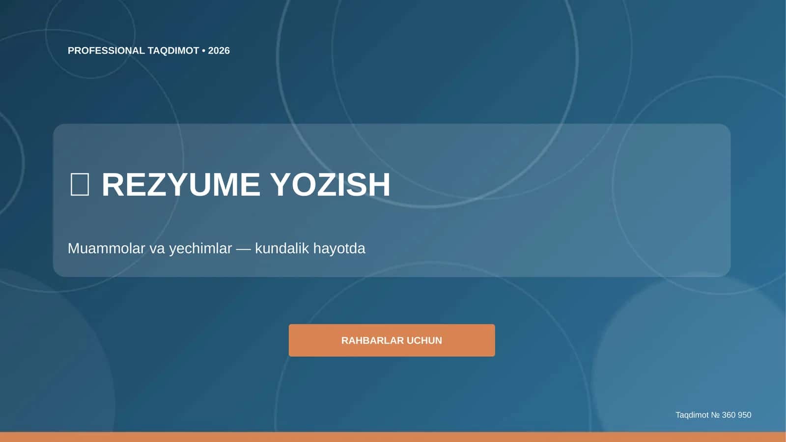 REZYUME YOZISH 1