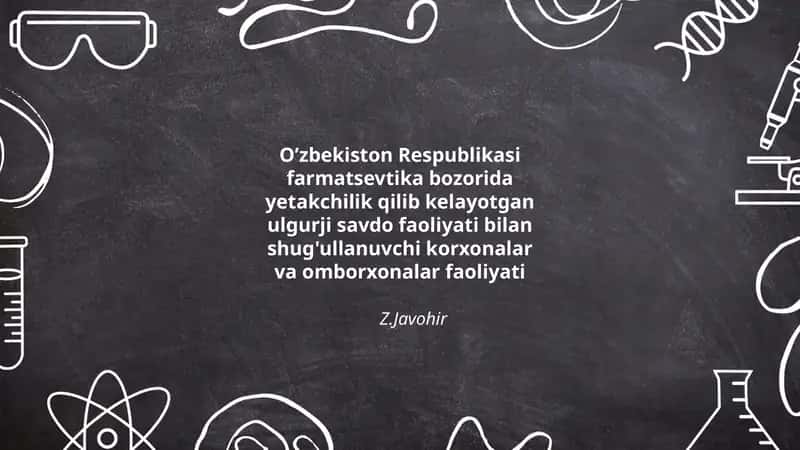 Farmatsevtika Ulug' savdo korxonalarining faoliyati 1