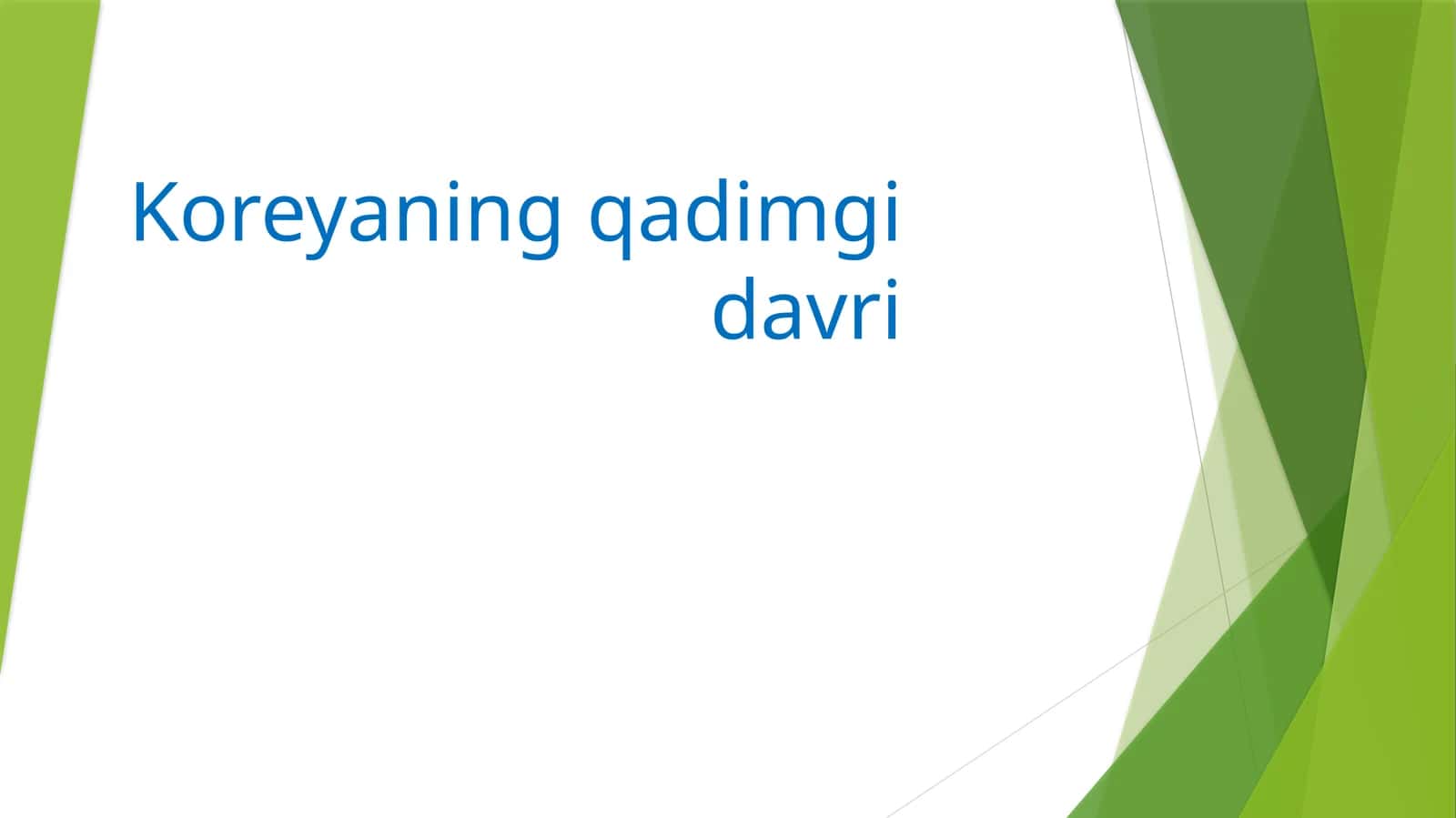 Koreyaning qadimgi davri 1