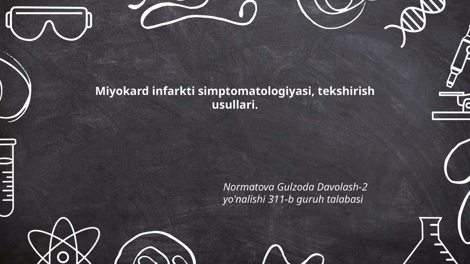 Miyokard infarkti simptomatologiyasi, tekshirish usullari 1