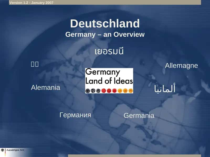DeutschlandGermany – an Overview 1