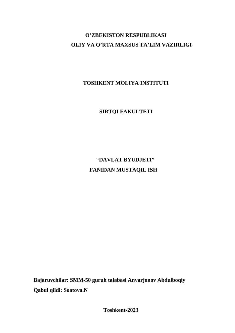 Yaponiya byudjet tizimi 1
