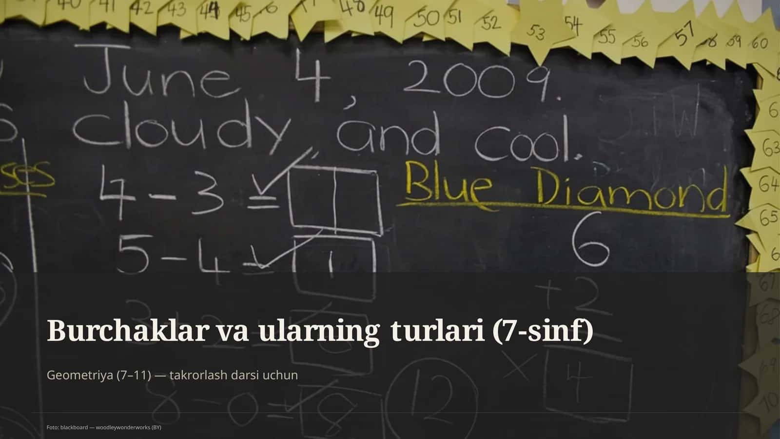 Burchaklar va ularning turlari (7-sinf) 1