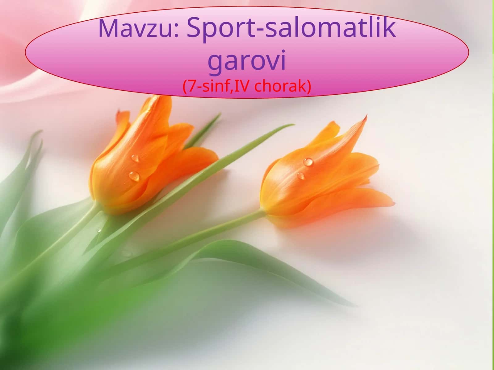 Sport-salomatlik garovi 1