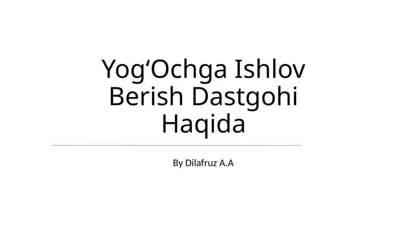 Yog‘Ochga Ishlov Berish Dastgohi Haqida 1