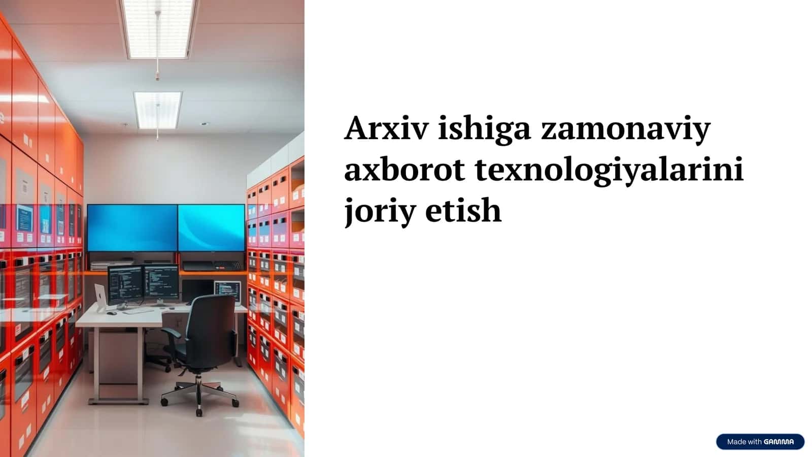 Arxiv ishiga zamonaviy axborot texnologiyalarini joriy etish 1