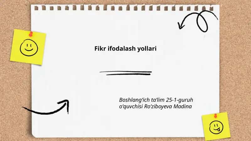 Og'zaki fikr ifodalash usullari 1
