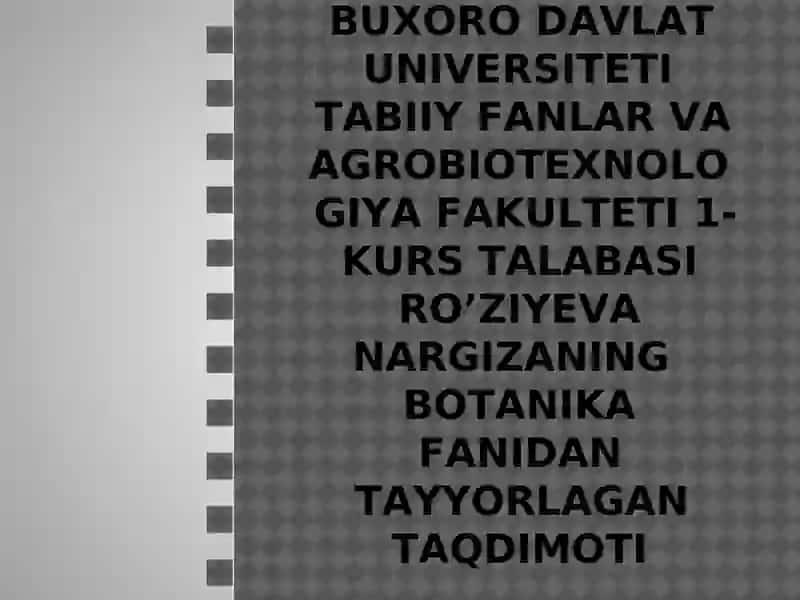 O’zbekistonning adventiv o’simliklari