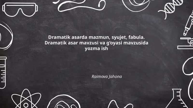 Dramatik asarda mazmun, syujet, fabula 1