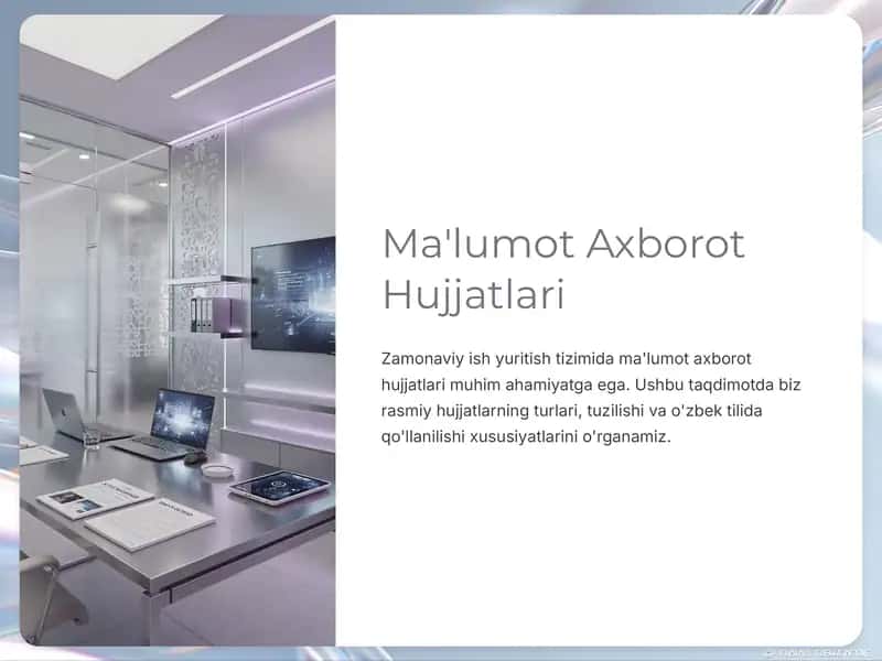 Ma'lumot Axborot Hujjatlari 1