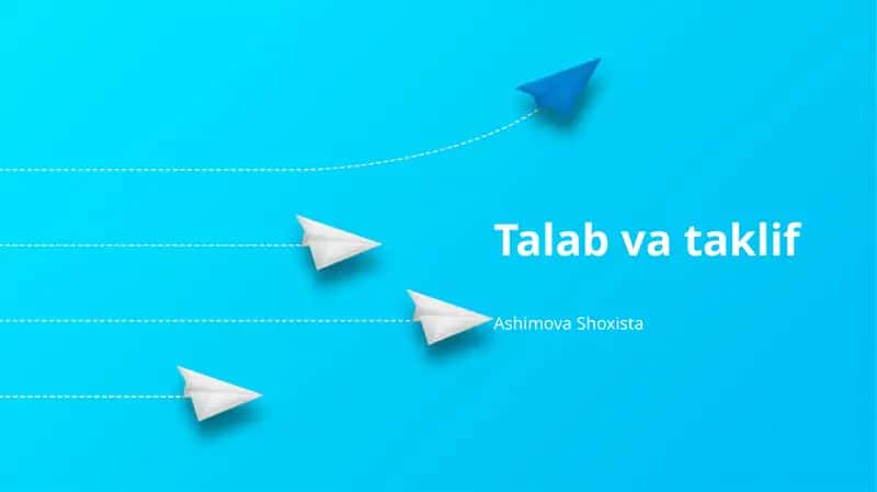 Talab va taklif 1