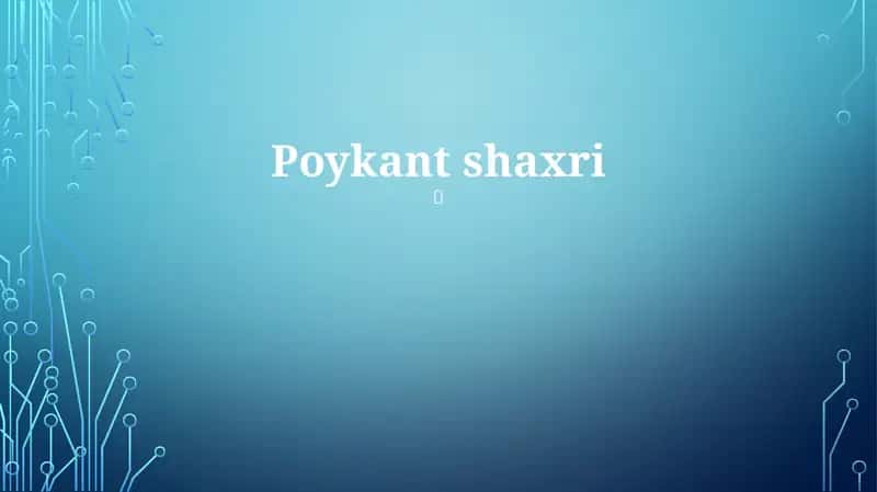 Poykant shaxri 1