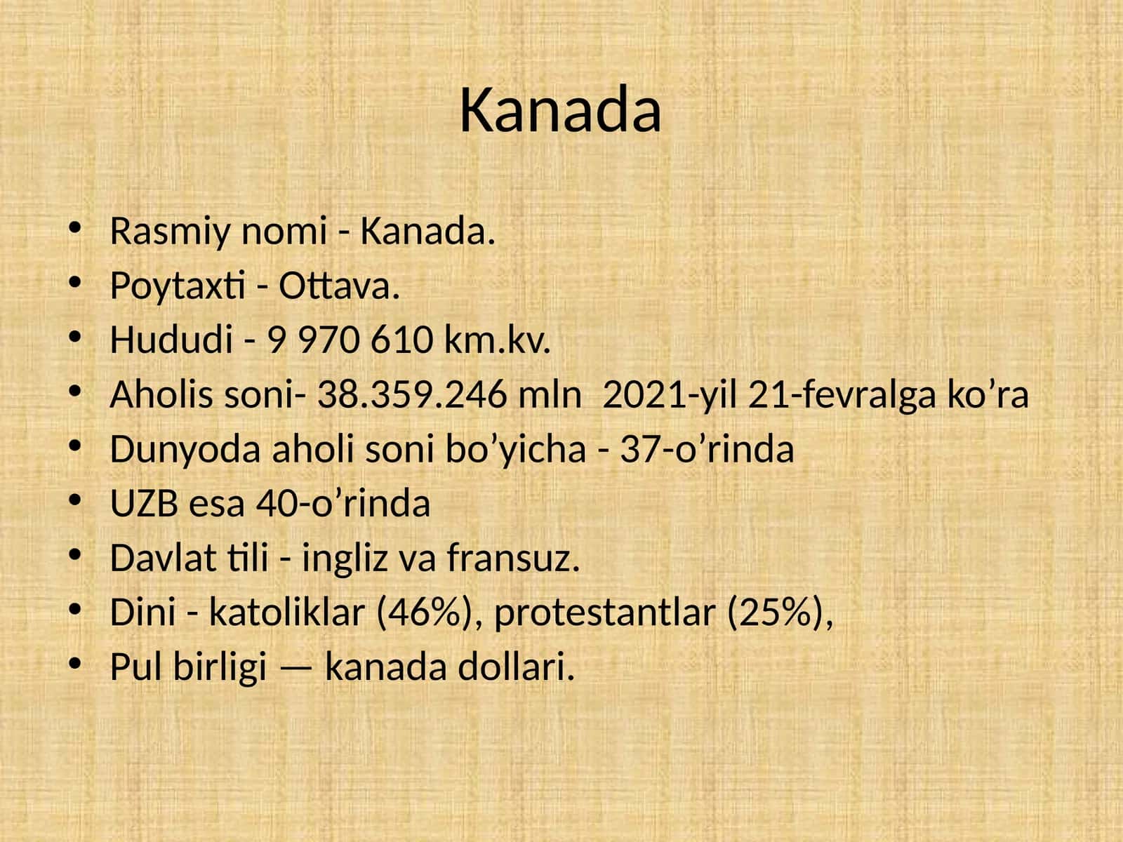 Kanada 1