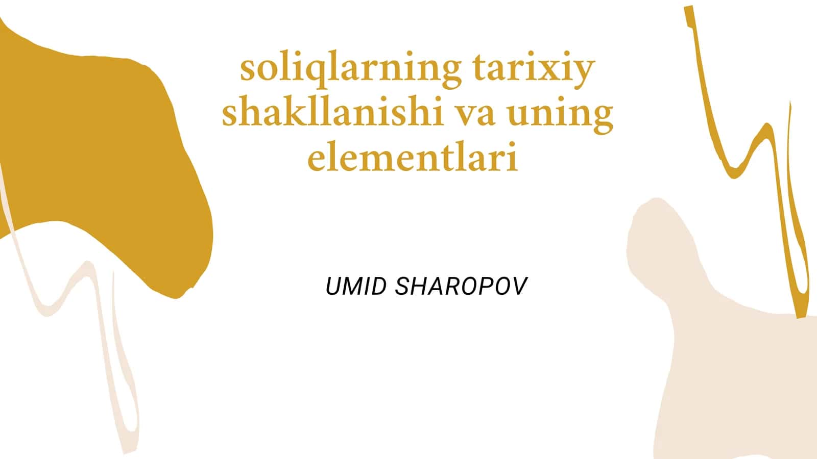 Soliqlarning Tarixiy Shakllanishi 1