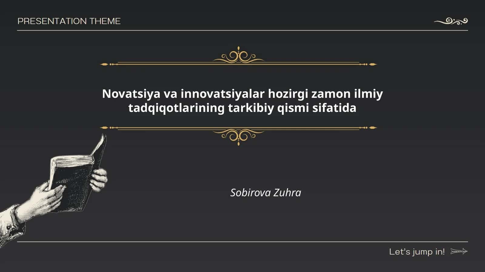 Novatsiya va innovatsiyalar hozirgi zamon ilmiy tadqiqotlarining tarkibiy qismi sifatida 1