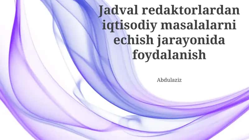 Senariy Rejalashtirish va Modellashtirish 1