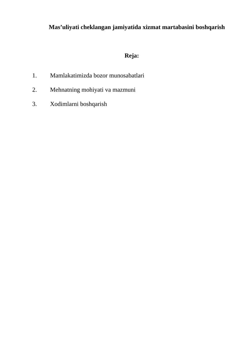 Mamlakatimizda bozor munosabatlari 1