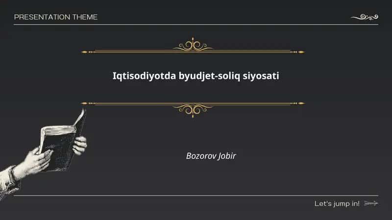 Iqtisodiyotda byudjet-soliq siyosati 1