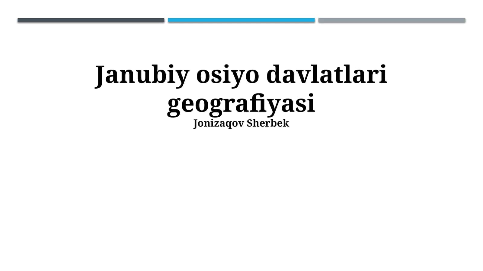 Janubiy osiyo davlatlari geografiyasi 1