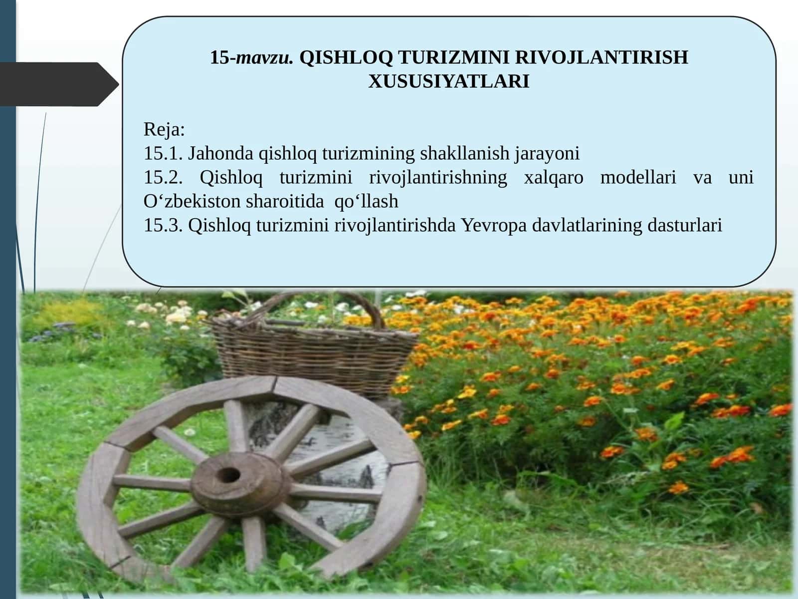 QISHLOQ TURIZMINI RIVOJLANTIRISH 1