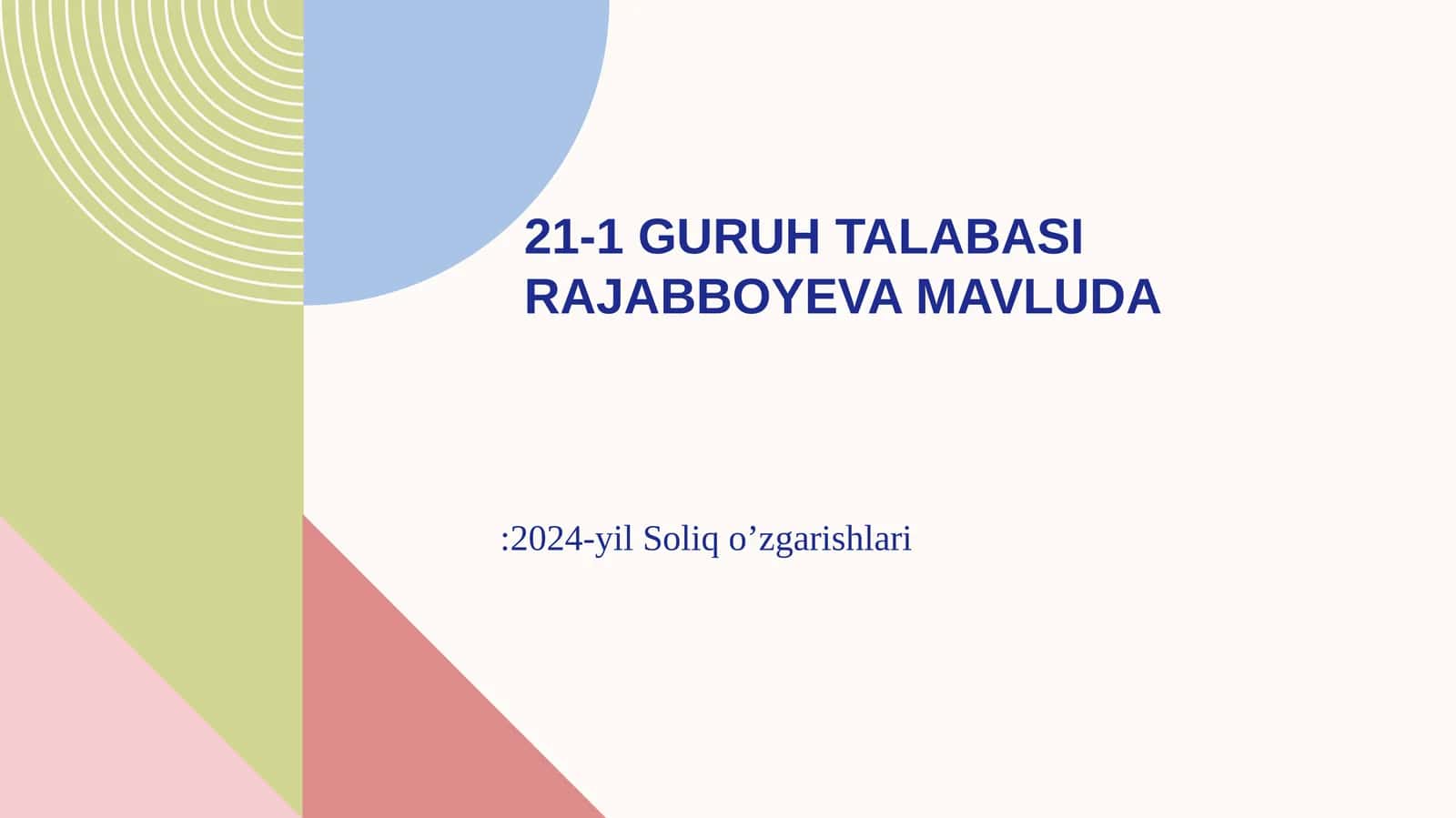 2024-yil Soliq o’zgarishlari 1