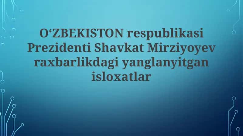 Ijtimoiy va siyosiy islohotlar 1
