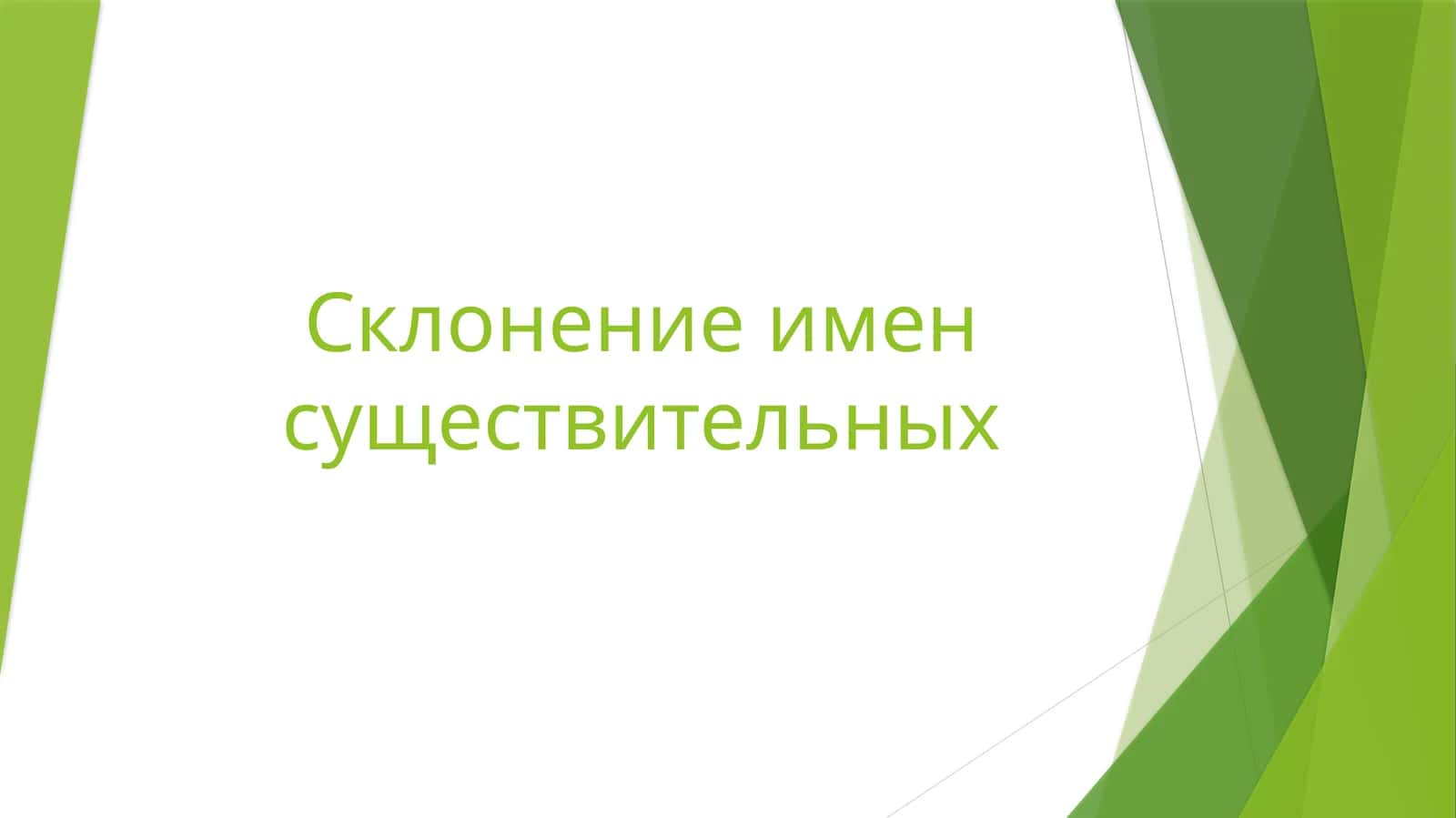 Склонение именсуществительных 1
