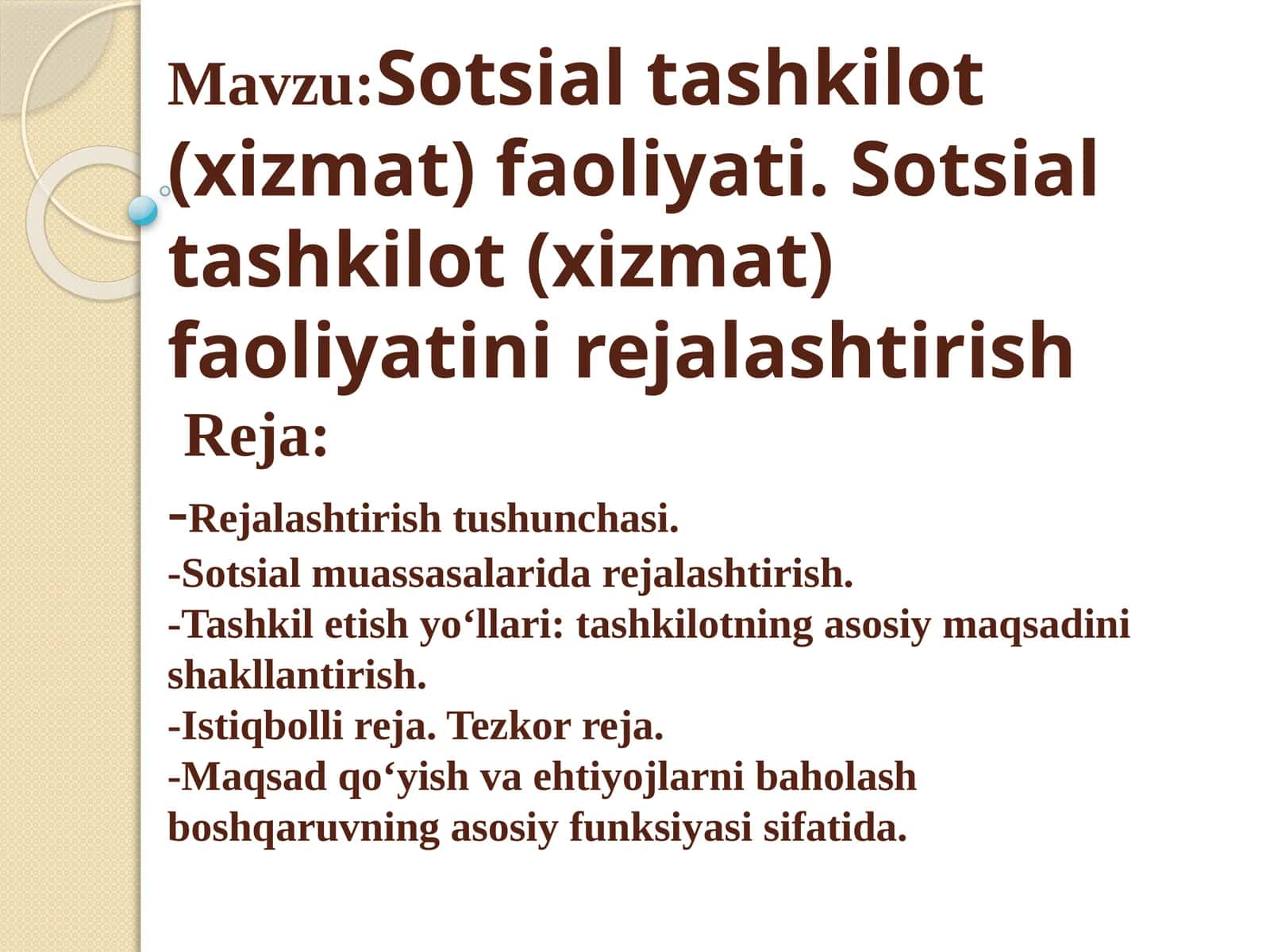 Sotsial tashkilot (xizmat) faoliyati 1