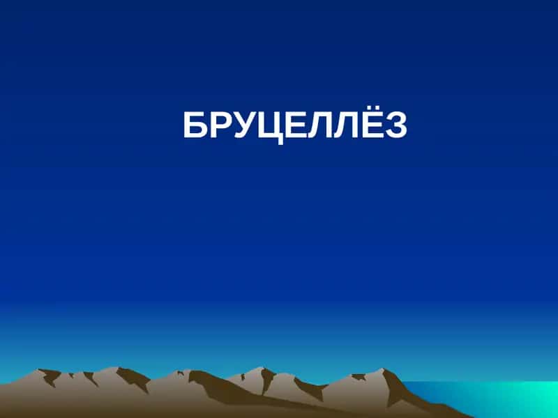 Брцеллёз 1