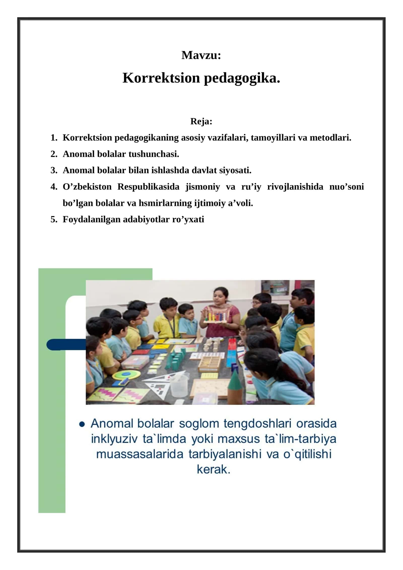 Korrektsion pedagogika 1