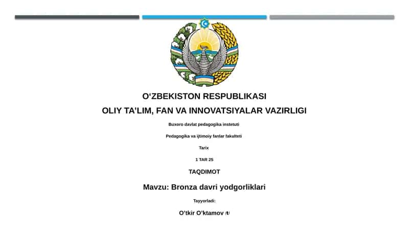 Bronza davri yodgorliklari 1