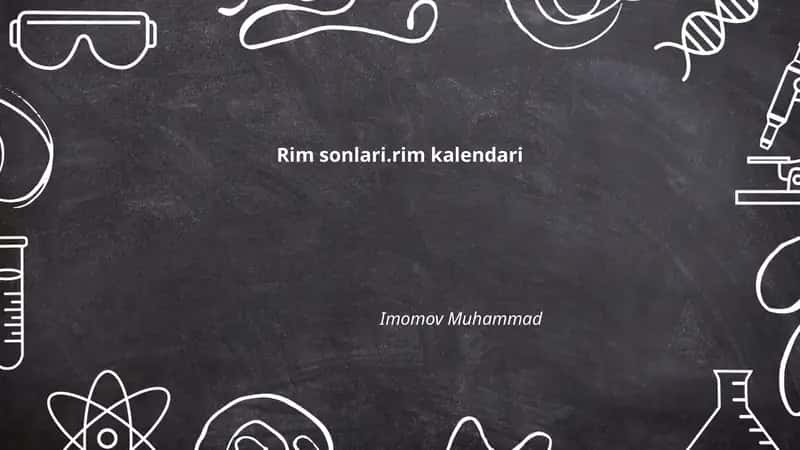 Rim sonlari.rim kalendari 1