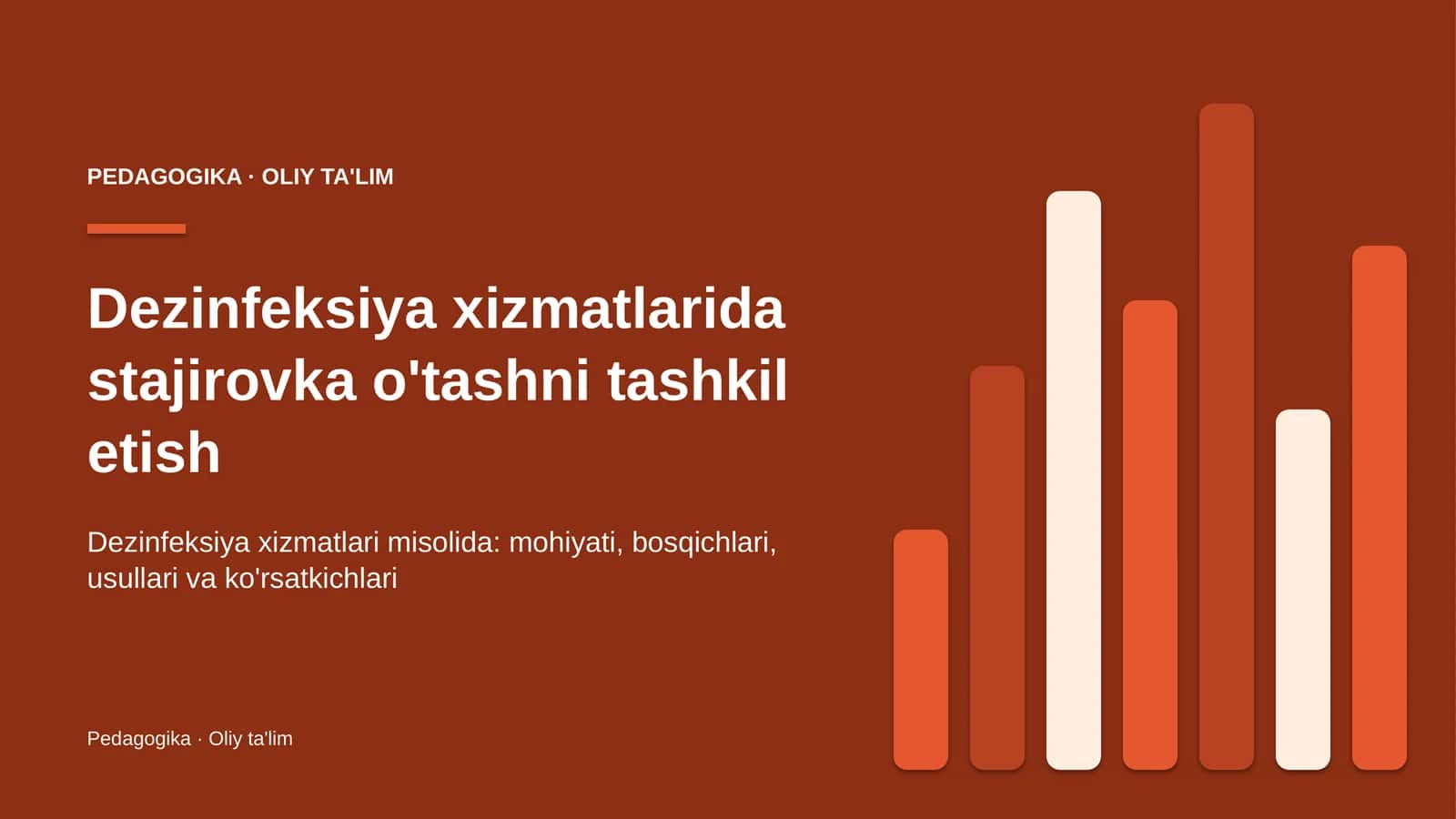 Dezinfeksiya xizmatlarida stajirovka o'tashni tashkil etish 1