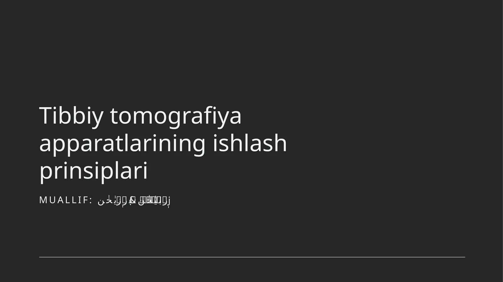 Tibbiy tomografiya apparatlarining ishlash prinsiplari 1