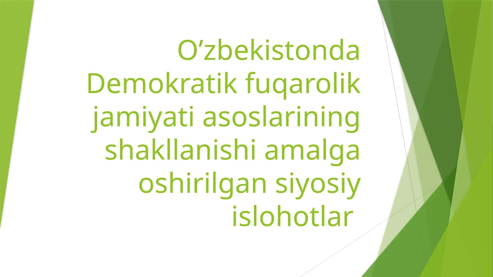 Mustaqil O‘zbekistonda hokimiyatlar bo‘linishi prinsipi 1