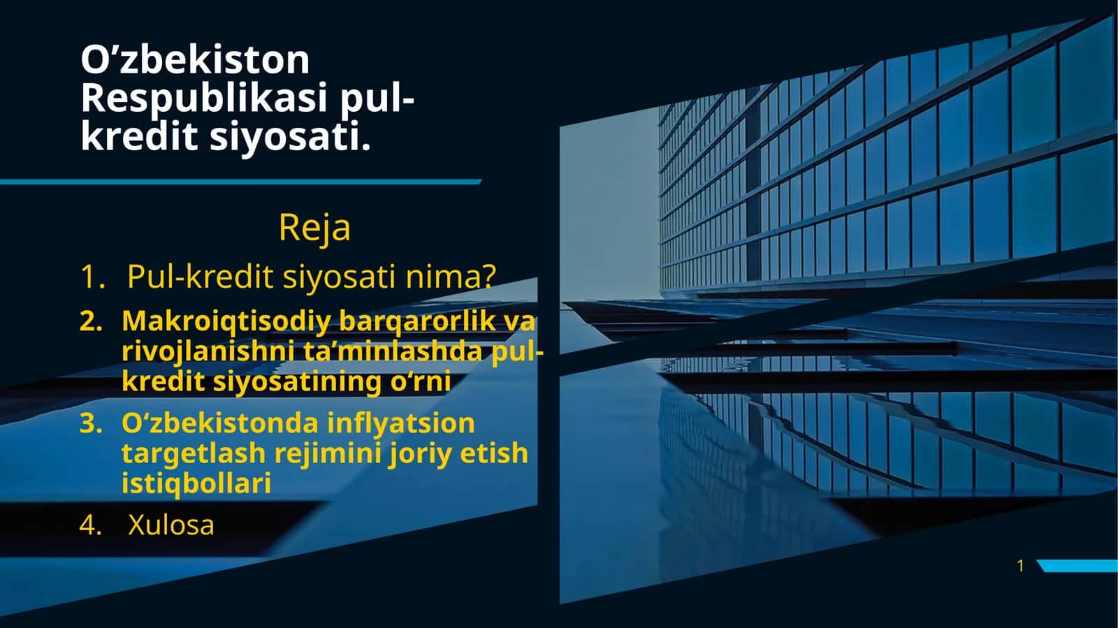 O’zbekiston Respublikasi pul-kreditsiyosati 1
