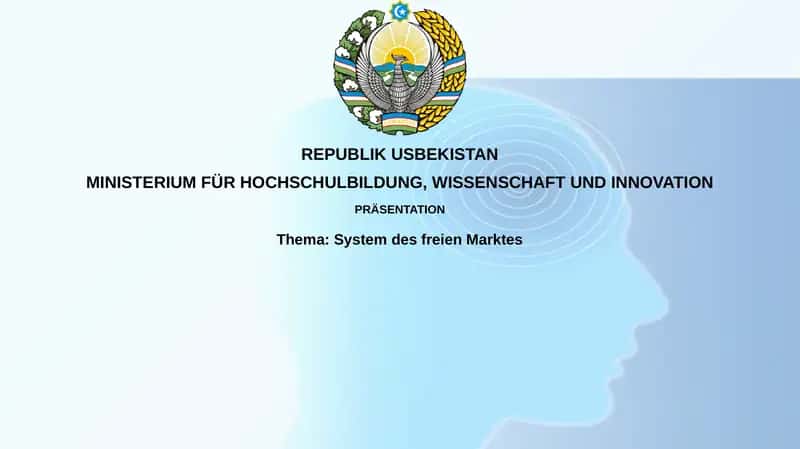 System des freien Marktes 1