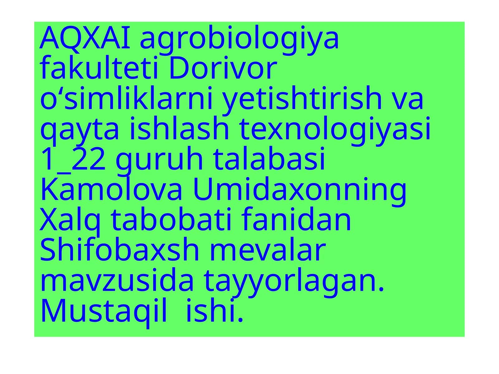 Shifobaxsh mevalar 1