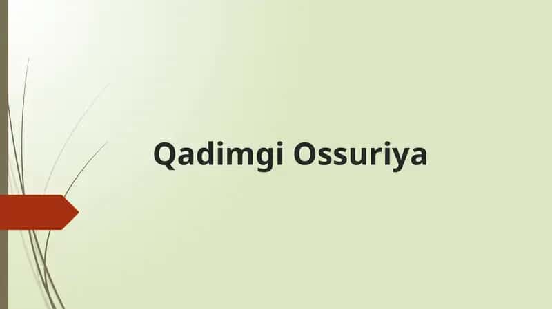 Qadimgi Ossuriya 1