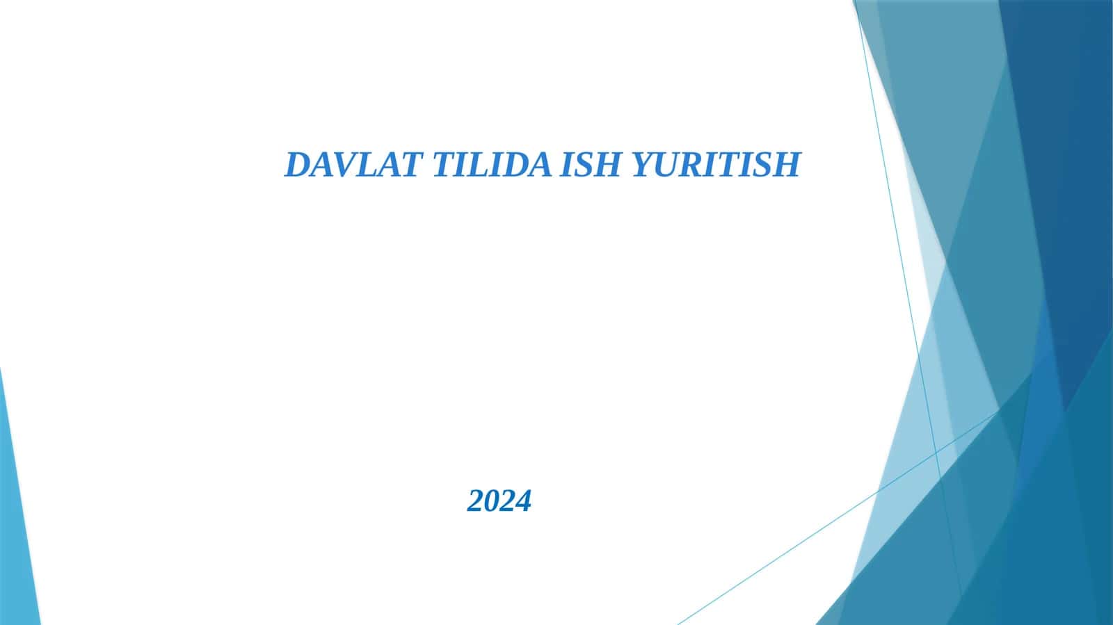 DAVLAT TILIDA ISH YURITISH 1