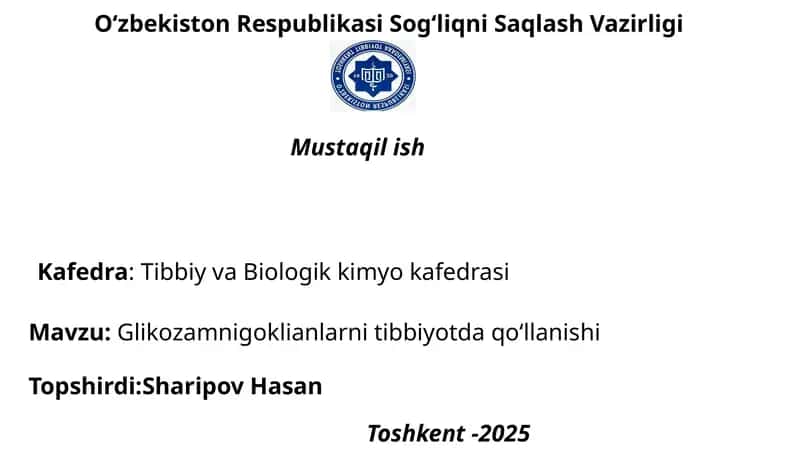 Glikozaminoglikanlarning Tibbiyotdagi O'llanishi 1