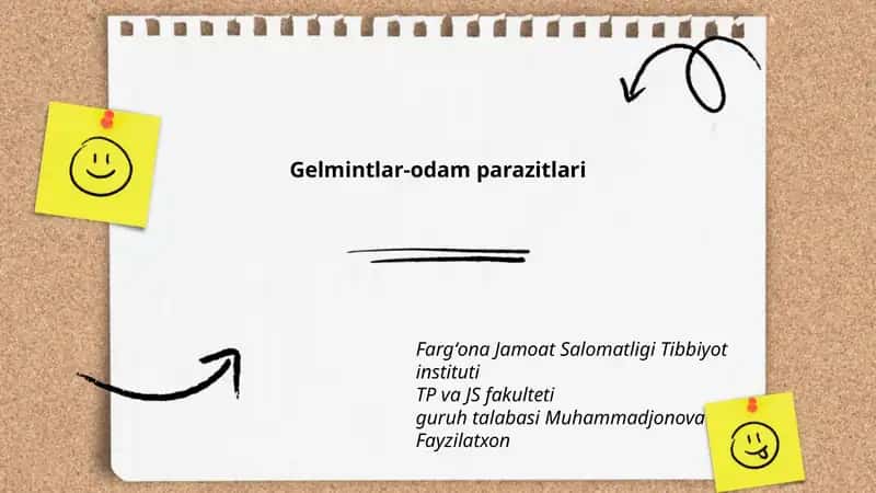Gelmintlar-odam parazitlari 1