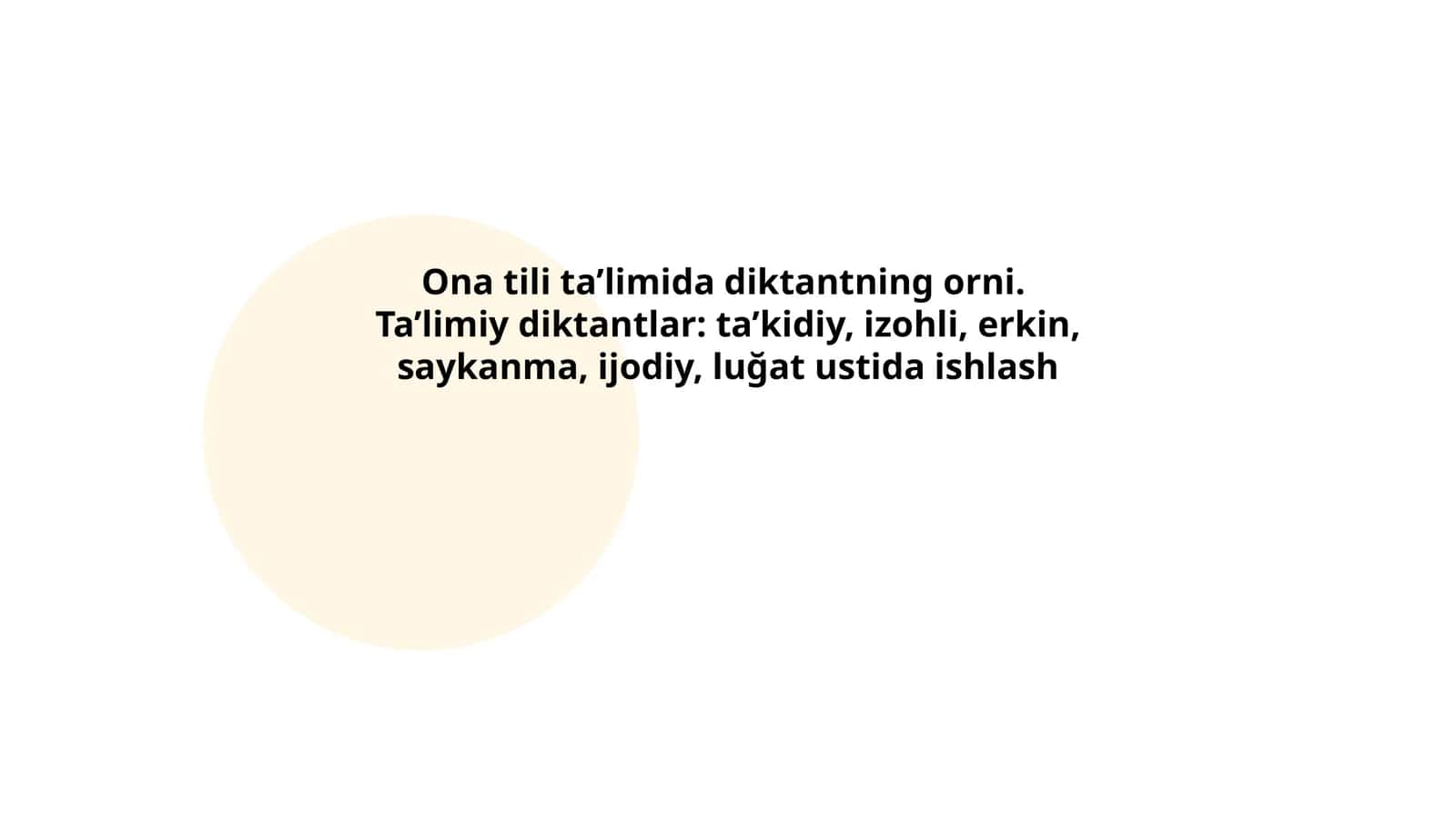 Ona tili ta'limida diktantlar 1
