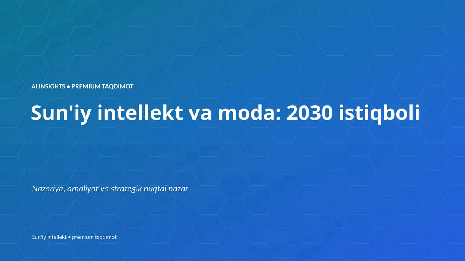 Sun'iy intellekt va moda: 2030 istiqboli 1