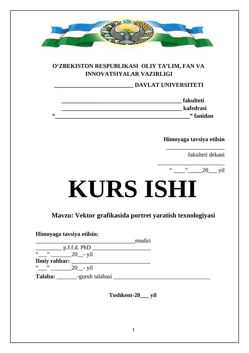 Vektor grafikasida portret yaratish texnologiyasi 1