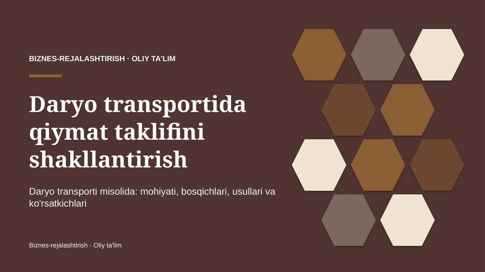 daryo transportida qiymat taklifini shakllantirish 9817 1