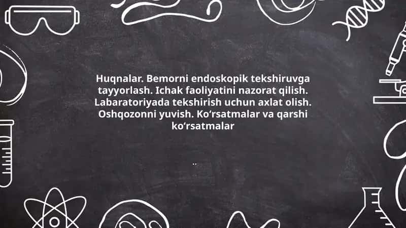 Bemorni endoskopik tekshiruvga tayyorlash 1